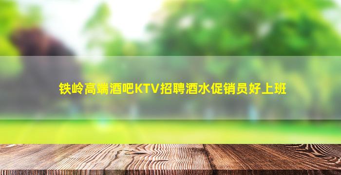 铁岭高端酒吧KTV招聘酒水促销员好上班